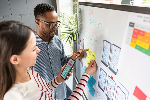 Workers testing a user flow